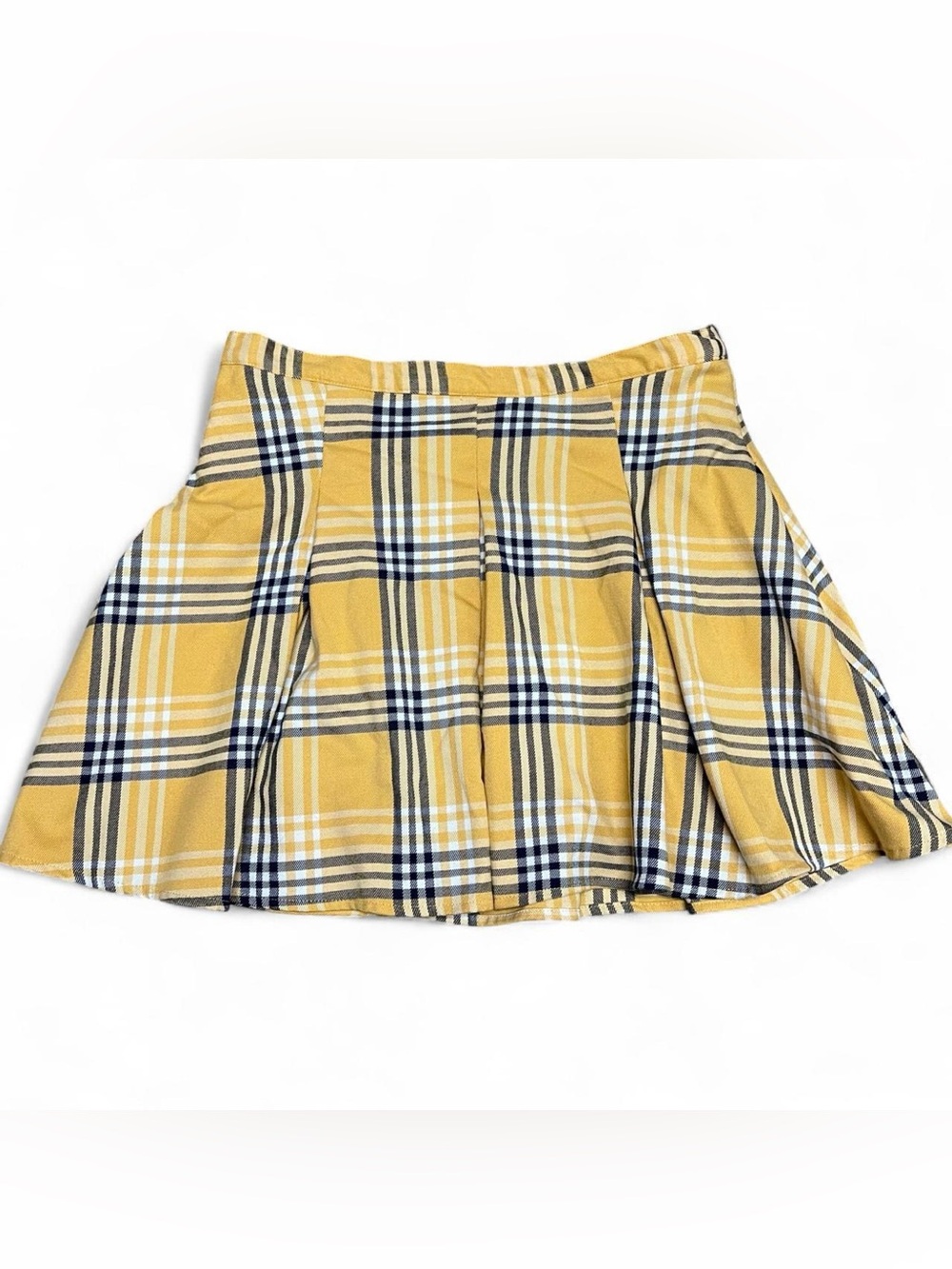 SO Plaid Mini Skirt Yellow Black Clueless Size 5